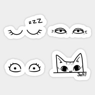 Waking Up With Cats Sticker